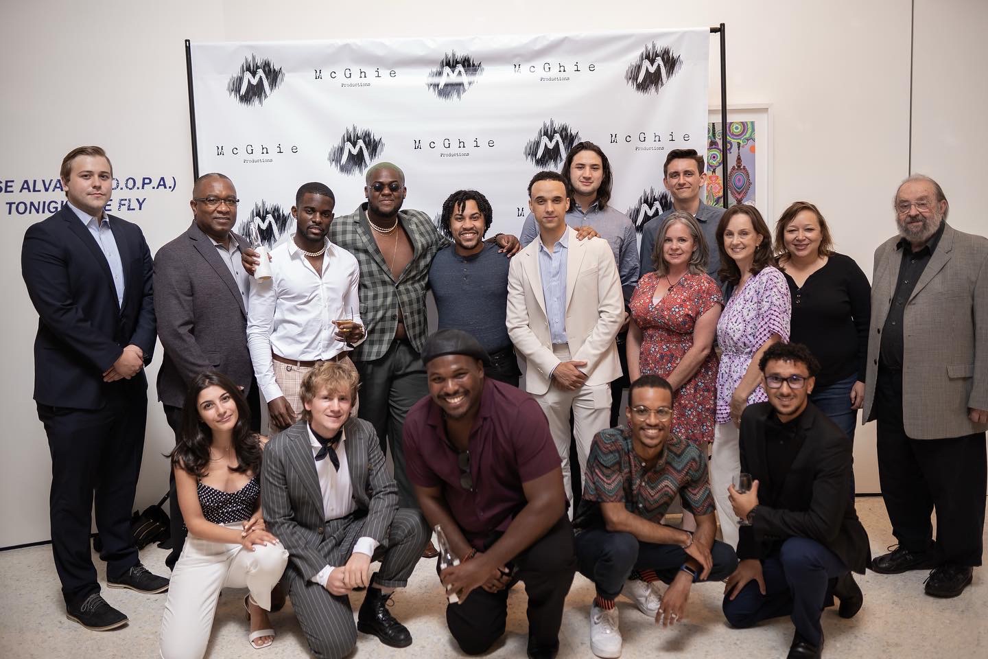 McGhie Productions cast, crew, and collaborators gathered together